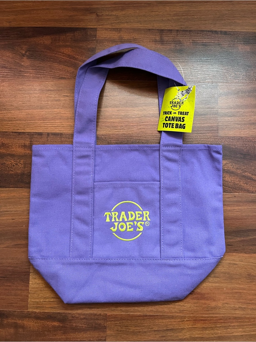 Trader Joe's Purple Canvas Tote Bag
